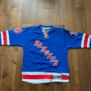 Henrik Lundqvist #30 Reebok Rangers Jersey w/ 2014 Finals Patch – Size L